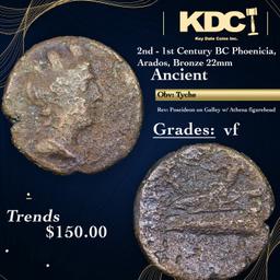 2nd - 1st Century BC Phoenicia, Arados, Bronze 22mm Ancient Grades vf