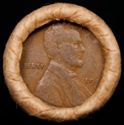 Lincoln Wheat Cent 1c Mixed Roll Orig Brandt McDonalds Wrapper, 1919-s end, Wheat other end