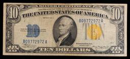 1934A $10 Silver Certificate North Africa WWII Emergency Currency Grades vf++