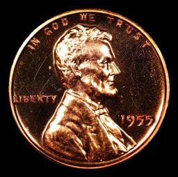 Proof 1955 Lincoln Cent 1c Graded pr67 rd cam BY SEGS