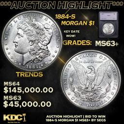 ***Auction Highlight*** 1884-s Morgan Dollar 1 Graded ms63+ By SEGS (fc)