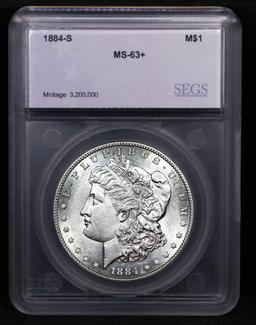 ***Auction Highlight*** 1884-s Morgan Dollar 1 Graded ms63+ By SEGS (fc)