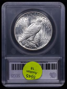 ***Auction Highlight*** 1924-s Peace Dollar $1 Graded ms64+ BY SEGS (fc)