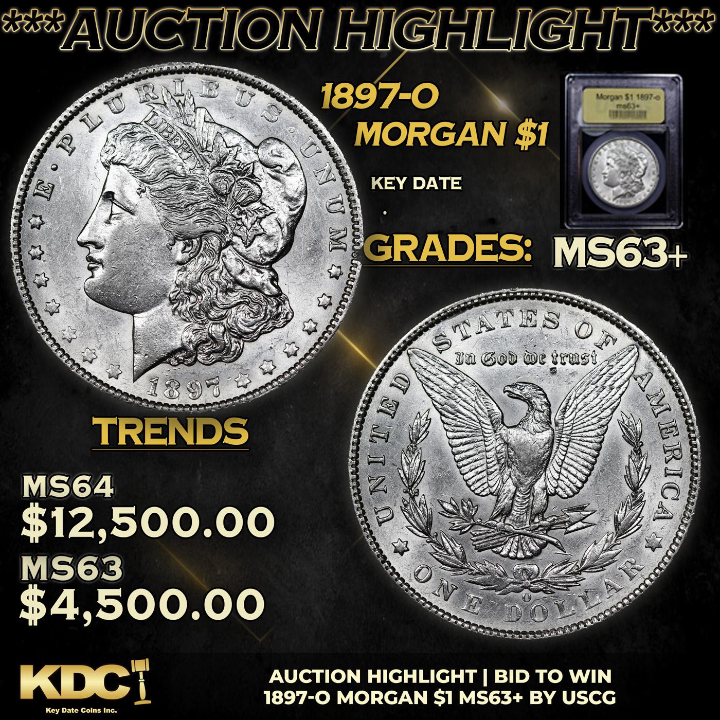 ***Auction Highlight*** 1897-o Morgan Dollar 1 Graded Select+ Unc By USCG (fc)