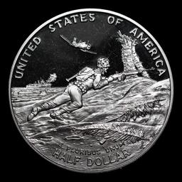 Proof 1991-1995-w WWII Modern Commem Half Dollar 50c Grades GEM++ Proof Deep Cameo