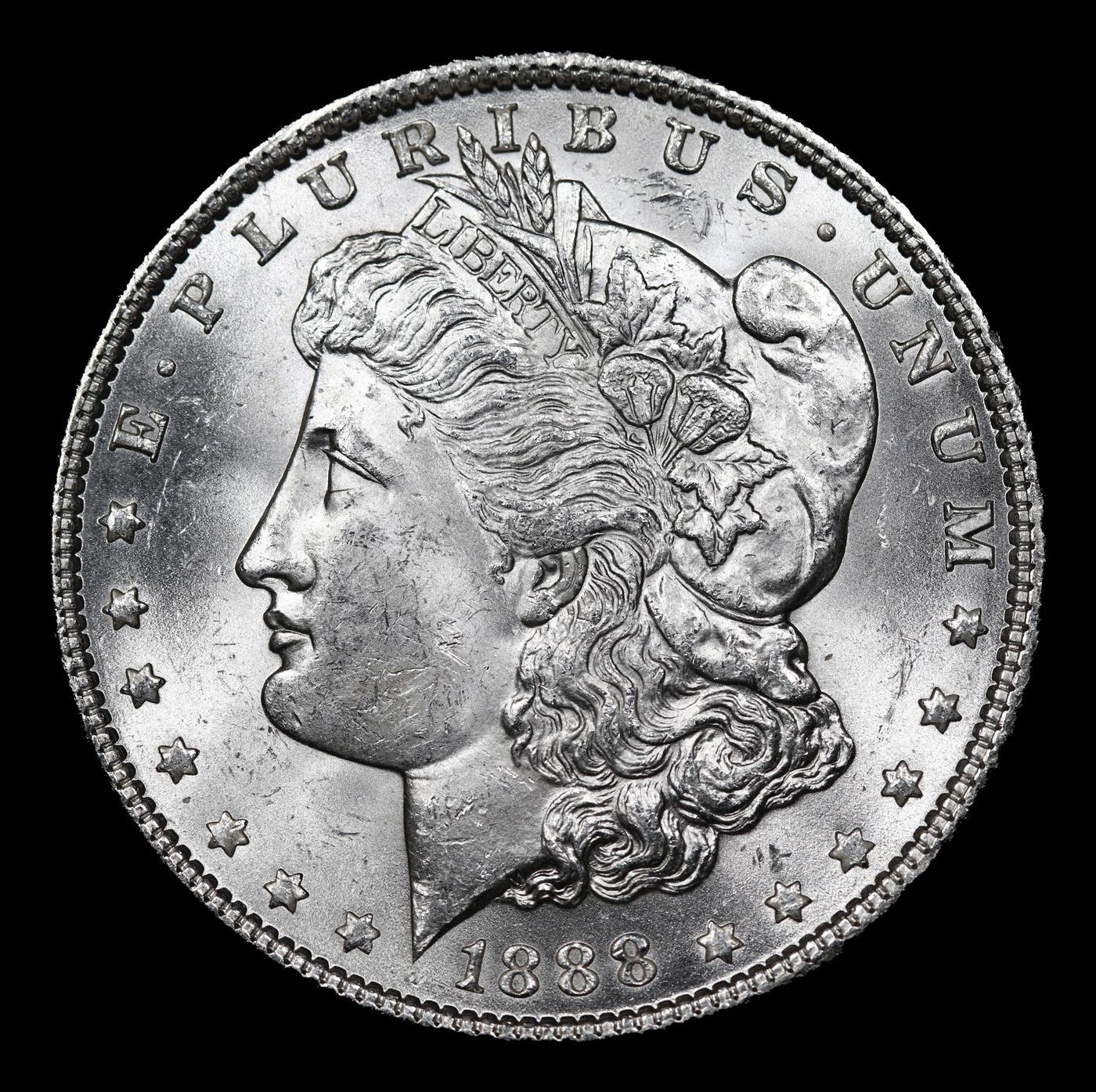 1888-p Morgan Dollar 1 Grades GEM+ Unc