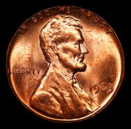 1963-p Lincoln Cent 1c Grades GEM++ RD