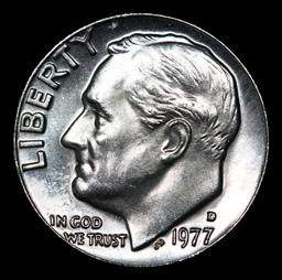 ***Auction Highlight*** 1977-d Roosevelt Dime Near Top Pop! 10c Graded ms68 BY SEGS (fc)