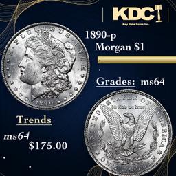 1890-p Morgan Dollar $1 Grades Choice Unc