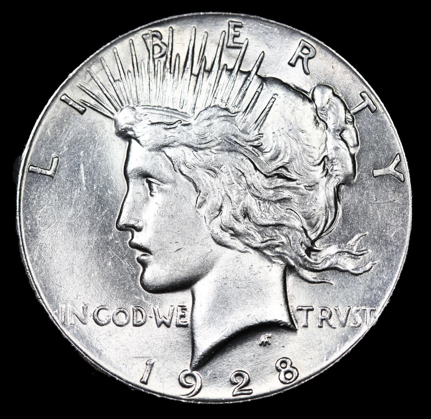 ***Auction Highlight*** 1928-p Peace Dollar 1 Graded ms64+ By SEGS (fc)