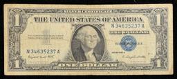 1957A $1 Blue Seal Silver Certificate Grades f+