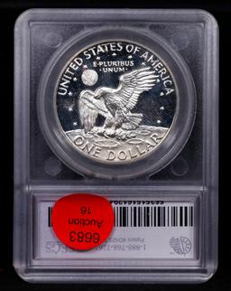 Proof ***Auction Highlight*** 1973-s Silver Eisenhower Dollar 1 Graded pr69+ dcam By SEGS (fc)