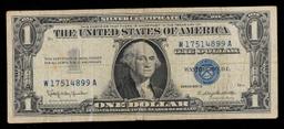 1957B $1 Blue Seal Silver Certificate Grades vf+