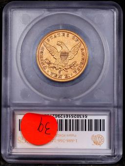 ***Auction Highlight*** 1857-s Gold Liberty Eagle $10 Graded au53 By SEGS (fc)