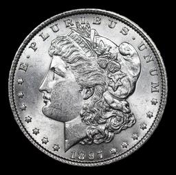 1897-p Morgan Dollar 1 Grades GEM+ Unc