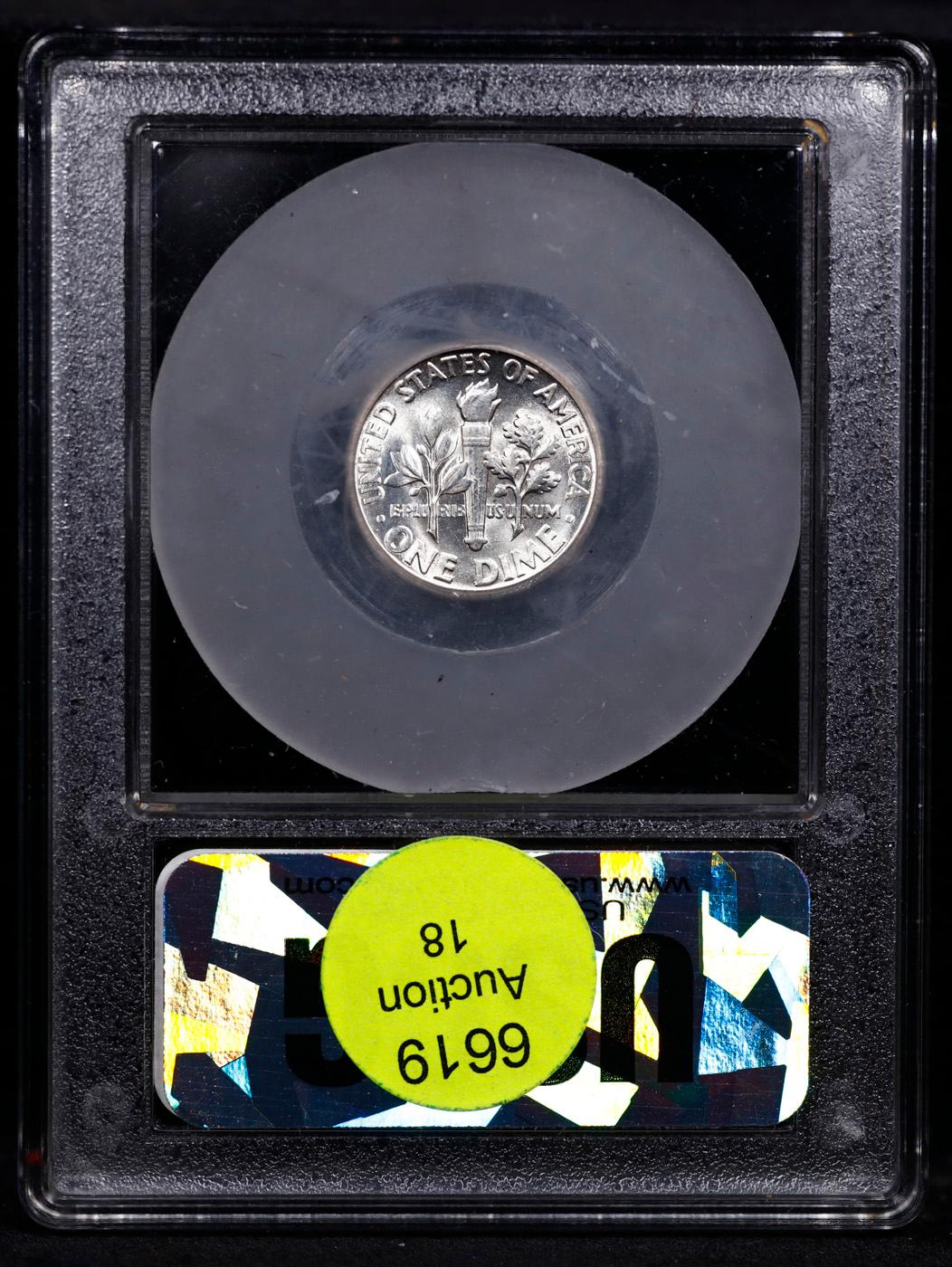 ***Auction Highlight*** 1955-p Roosevelt Dime Near Top Pop! 10c Graded Gem+++ FT By USCG (fc)