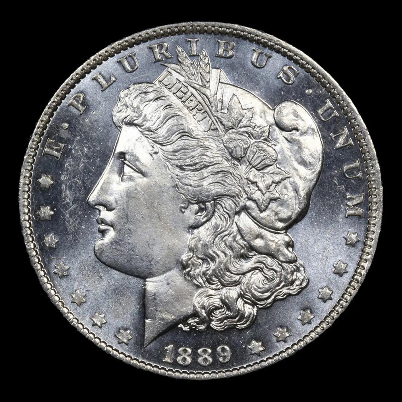 ***Auction Highlight*** 1889-p Morgan Dollar TOP POP! 1 Graded ms66 dmpl by SEGS (fc)