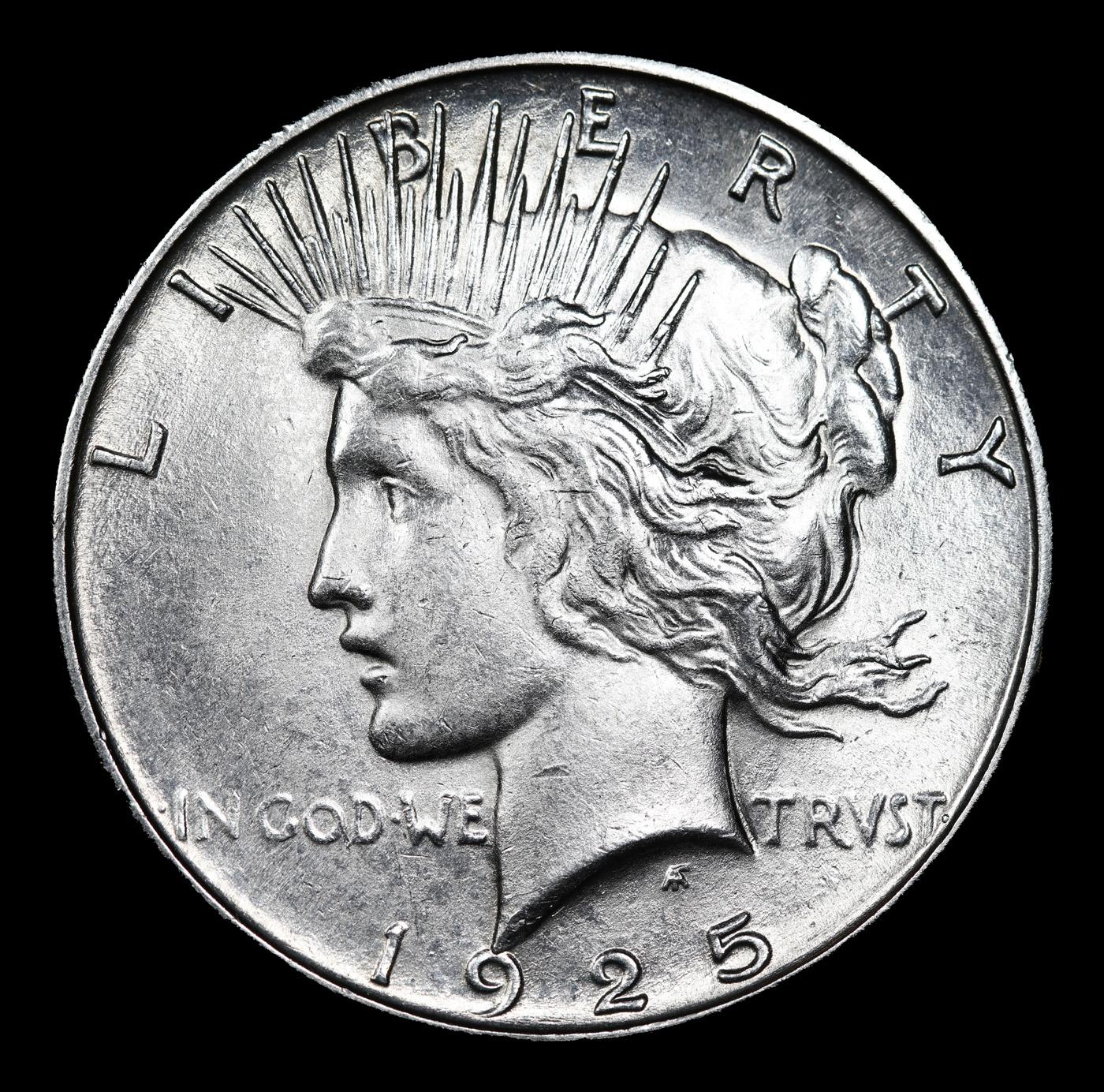 ***Auction Highlight*** 1925-s Peace Dollar $1 Graded ms64 BY SEGS (fc)