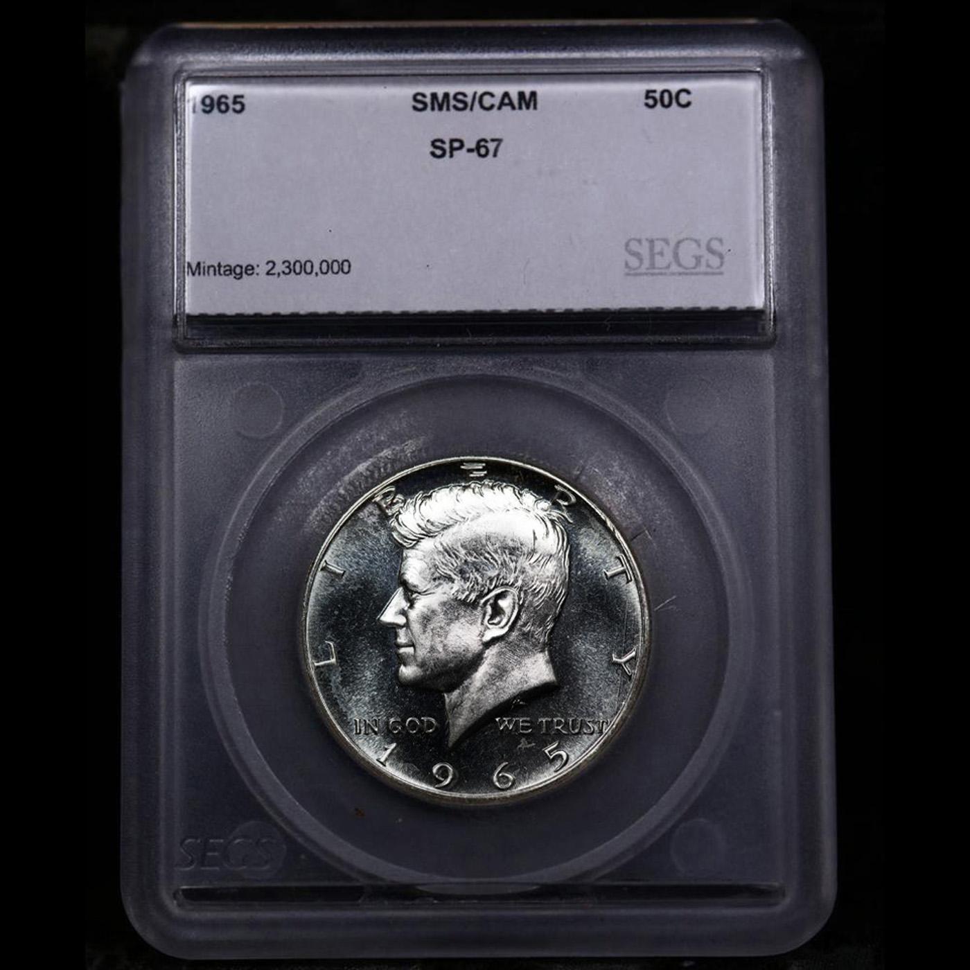 1965 SMS Kennedy Half Dollar 50c Graded sp67 cam By SEGS