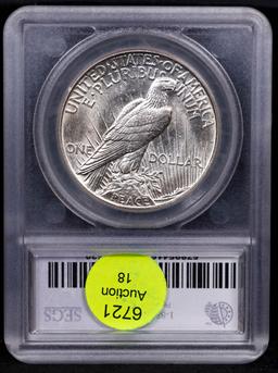 ***Auction Highlight*** 1921-p Peace Dollar $1 Graded ms64 BY SEGS (fc)