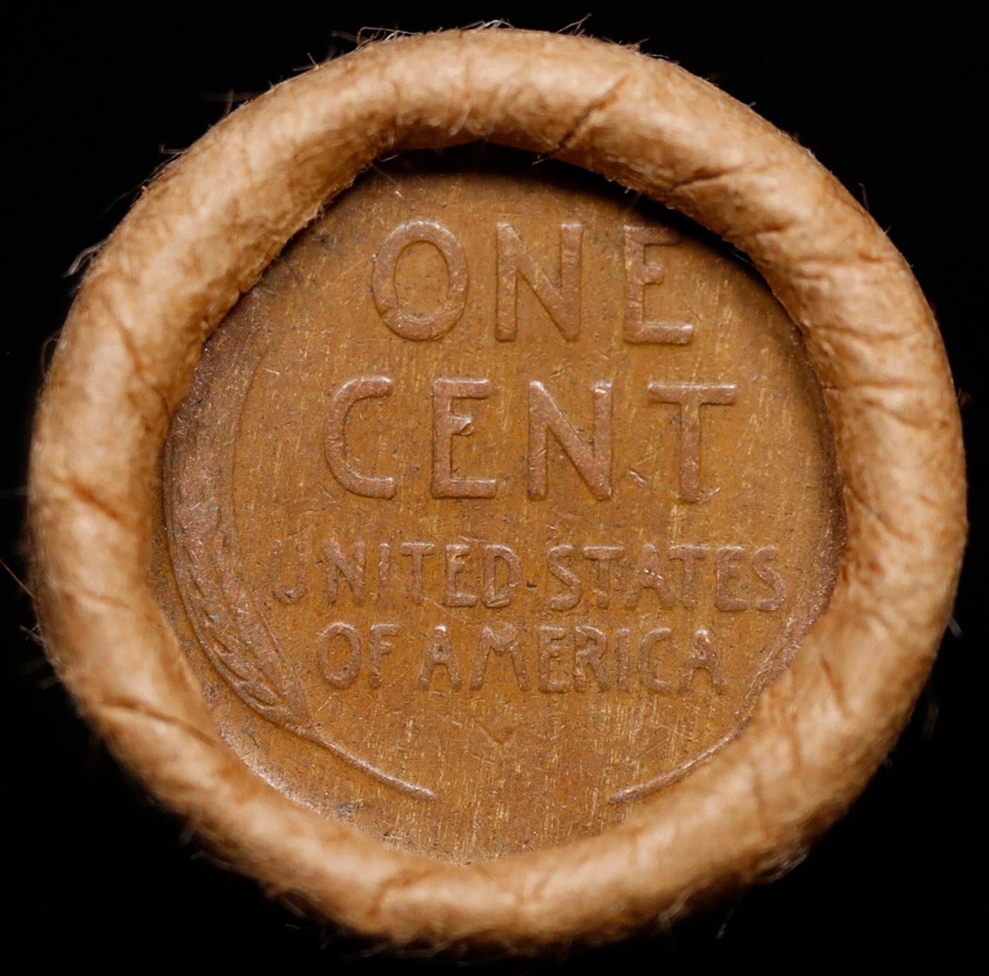 Lincoln Wheat Cent 1c Mixed Roll Orig Brandt McDonalds Wrapper, 1918-p end, Wheat other end