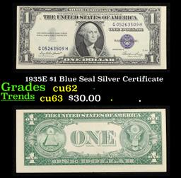 1935E $1 Blue Seal Silver Certificate Grades Select CU