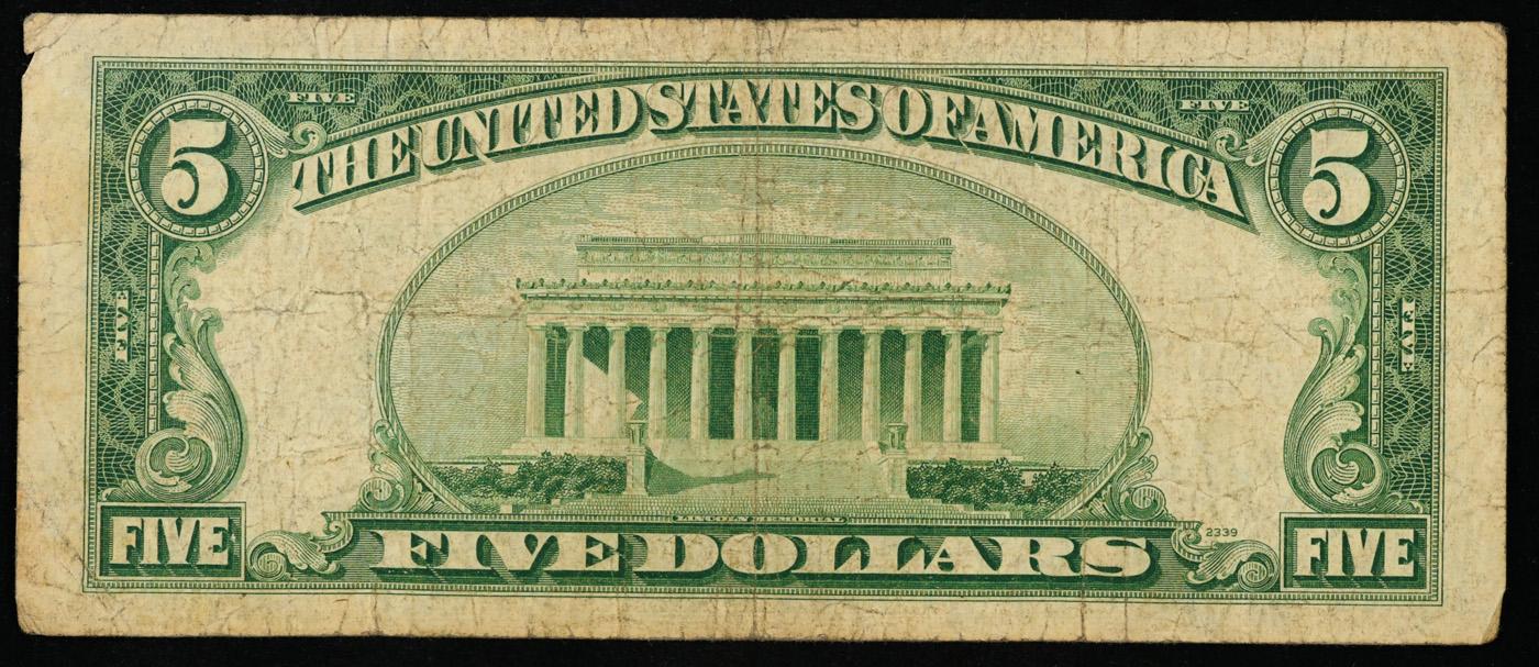 **Star Note** 1953A $5 Blue Seal Silver Certificate Grades vf+