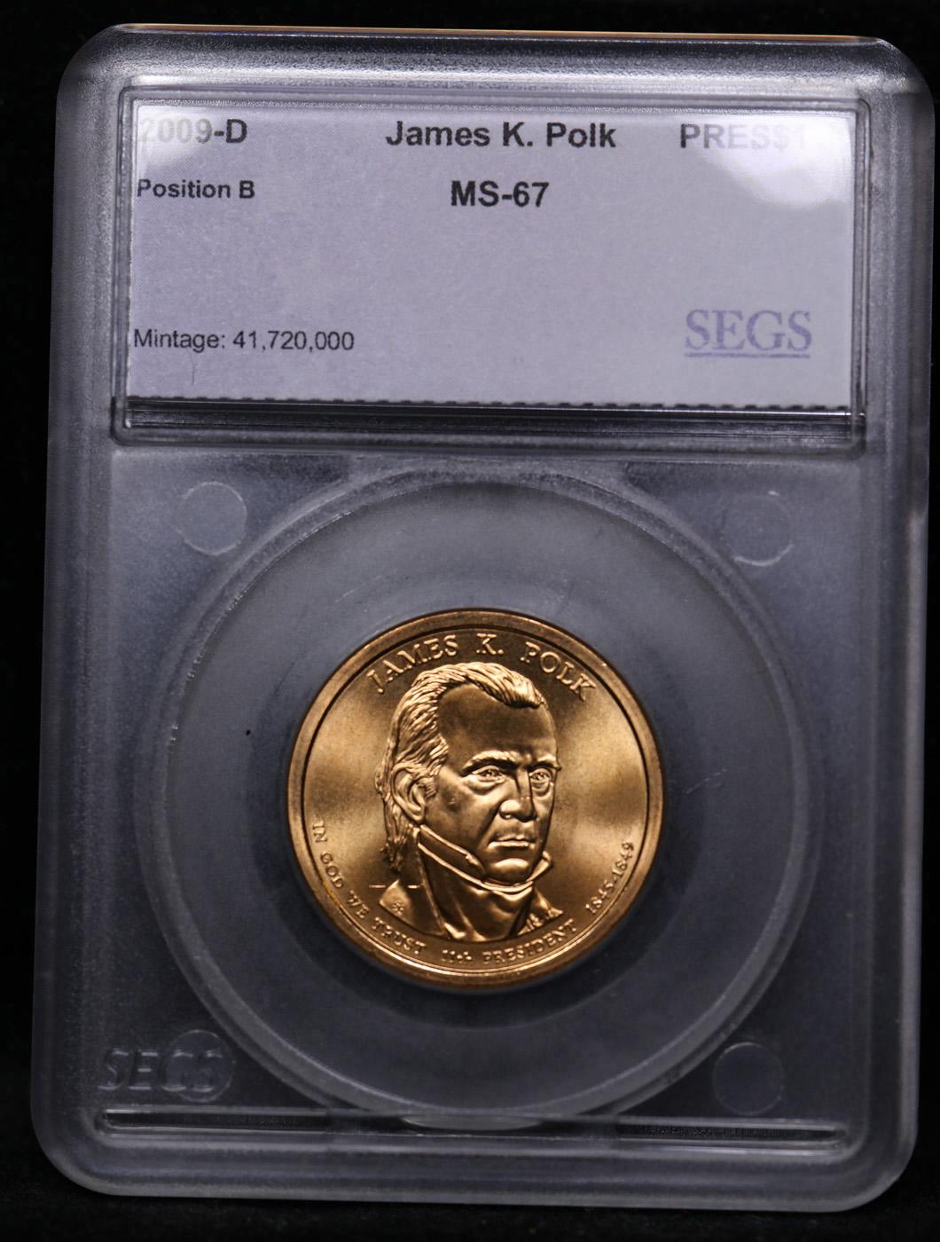 ***Auction Highlight*** 2009-d James K. Polk Position B Presidential Dollar TOP POP! 1 Graded ms67 B