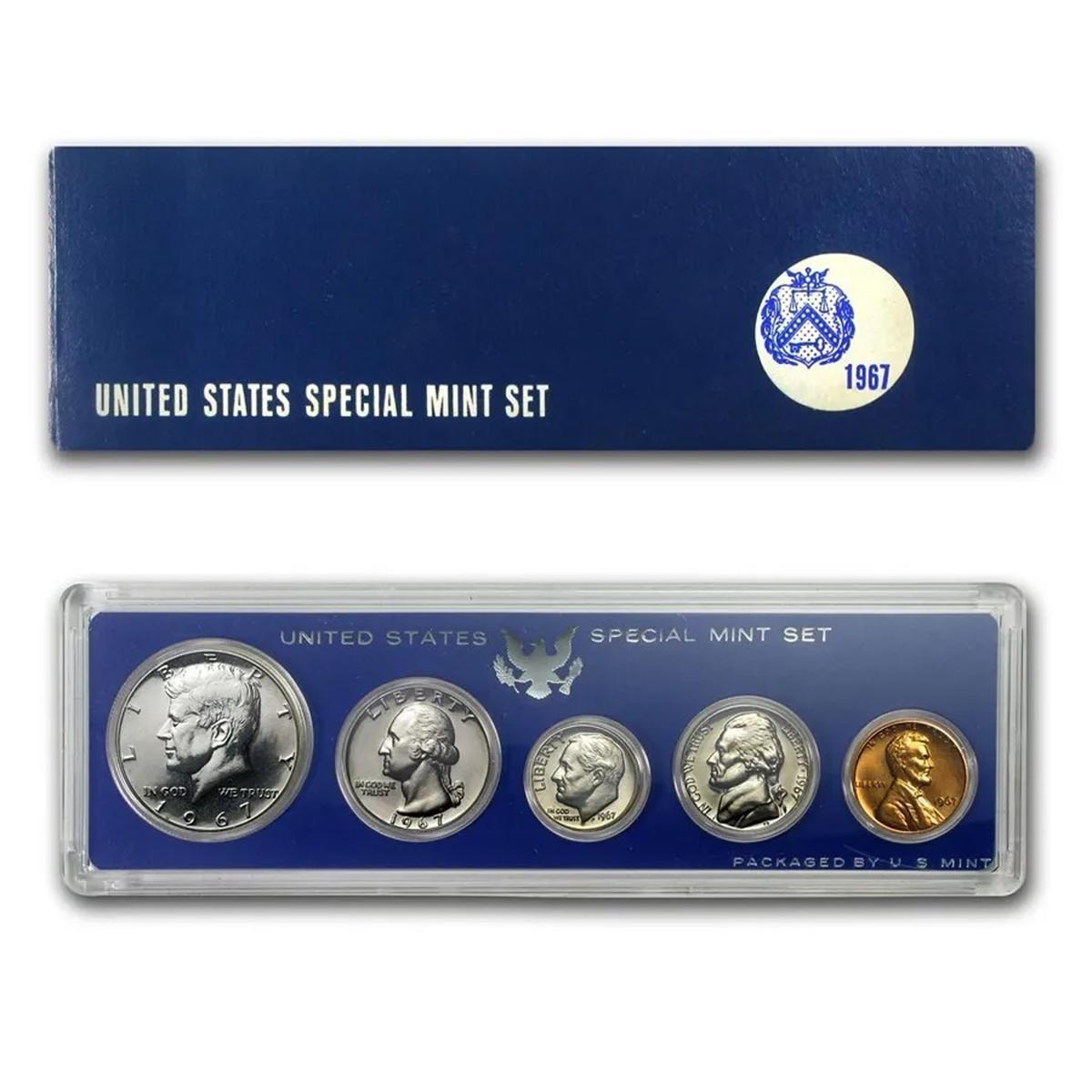 1967 Special Mint Set 5 coins in Plastic Holder