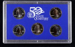 2001 United States Mint Proof Quarters 5 pc set No Outer Box