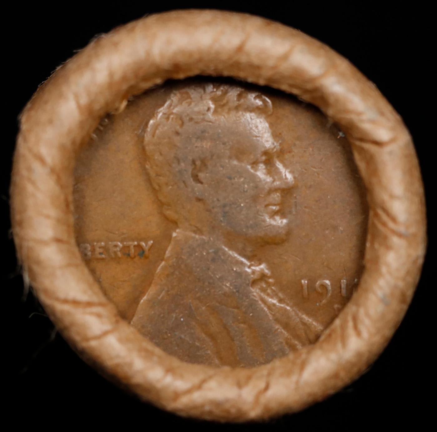 Lincoln Wheat Cent 1c Mixed Roll Orig Brandt McDonalds Wrapper, 1917-d end, Wheat other end