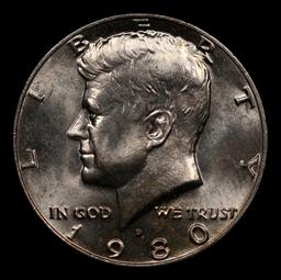 1980-d Kennedy Half Dollar 50c Grades GEM+ Unc