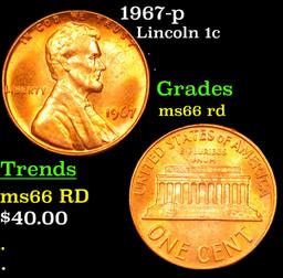 1967-p Lincoln Cent 1c Grades GEM+ Unc RD