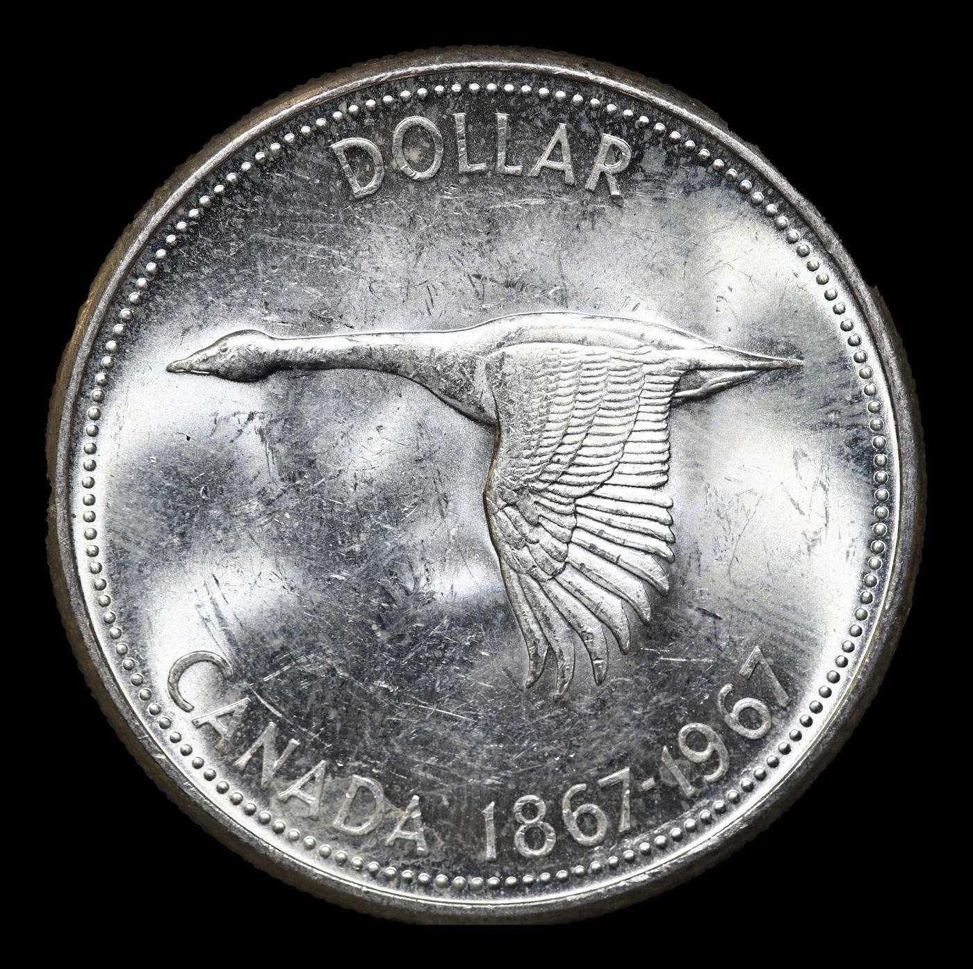 1967 Canada Dollar Cameo! 1 Grades Choice Unc+ PL