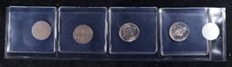 Nice Page of 4 US Nickels Buffalo, Jeferson, Liberty "V", & Jefferson Proof