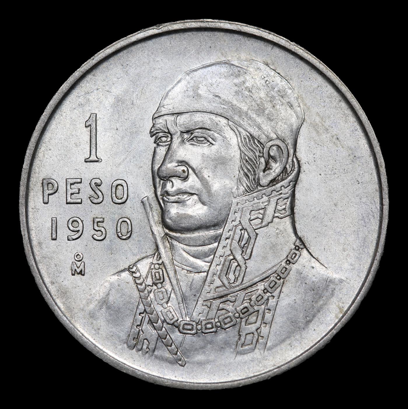 1950 Mexico 1 Peso Silver KM# 457 Grades GEM Unc