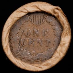 Small Cent Mixed Roll Orig Brandt McDonalds Wrapper, 1919-d Lincoln Wheat end, Indian other end, 50c