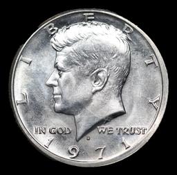 ***Auction Highlight*** 1971-d Kennedy Half Dollar TOP POP! 50c Graded ms67+ pl BY SEGS (fc)