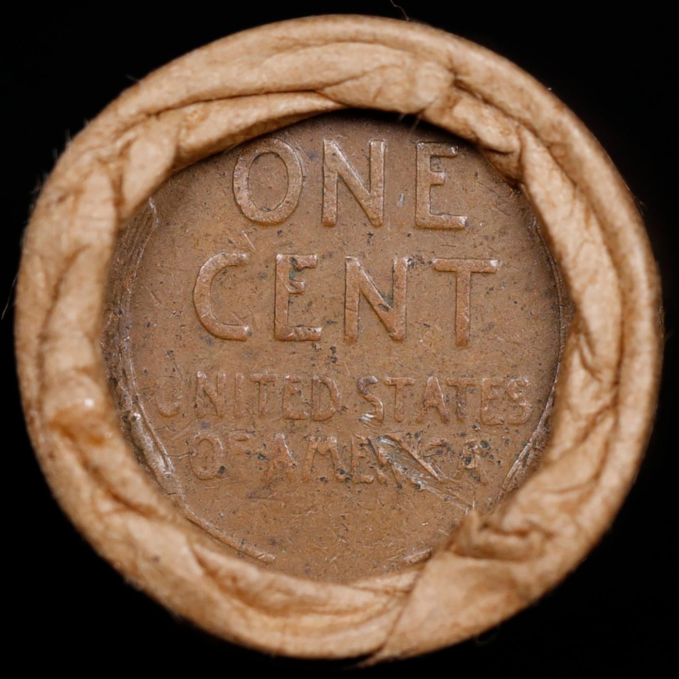 Lincoln Wheat Cent 1c Mixed Roll Orig Brandt McDonalds Wrapper, 1919-s end, Wheat other end