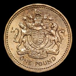 1993 Great Britain 1 Pound KM# 964 Grades GEM Unc