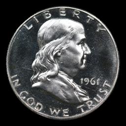 Proof 1961 Franklin Half Dollar 50c Grades GEM++ Proof