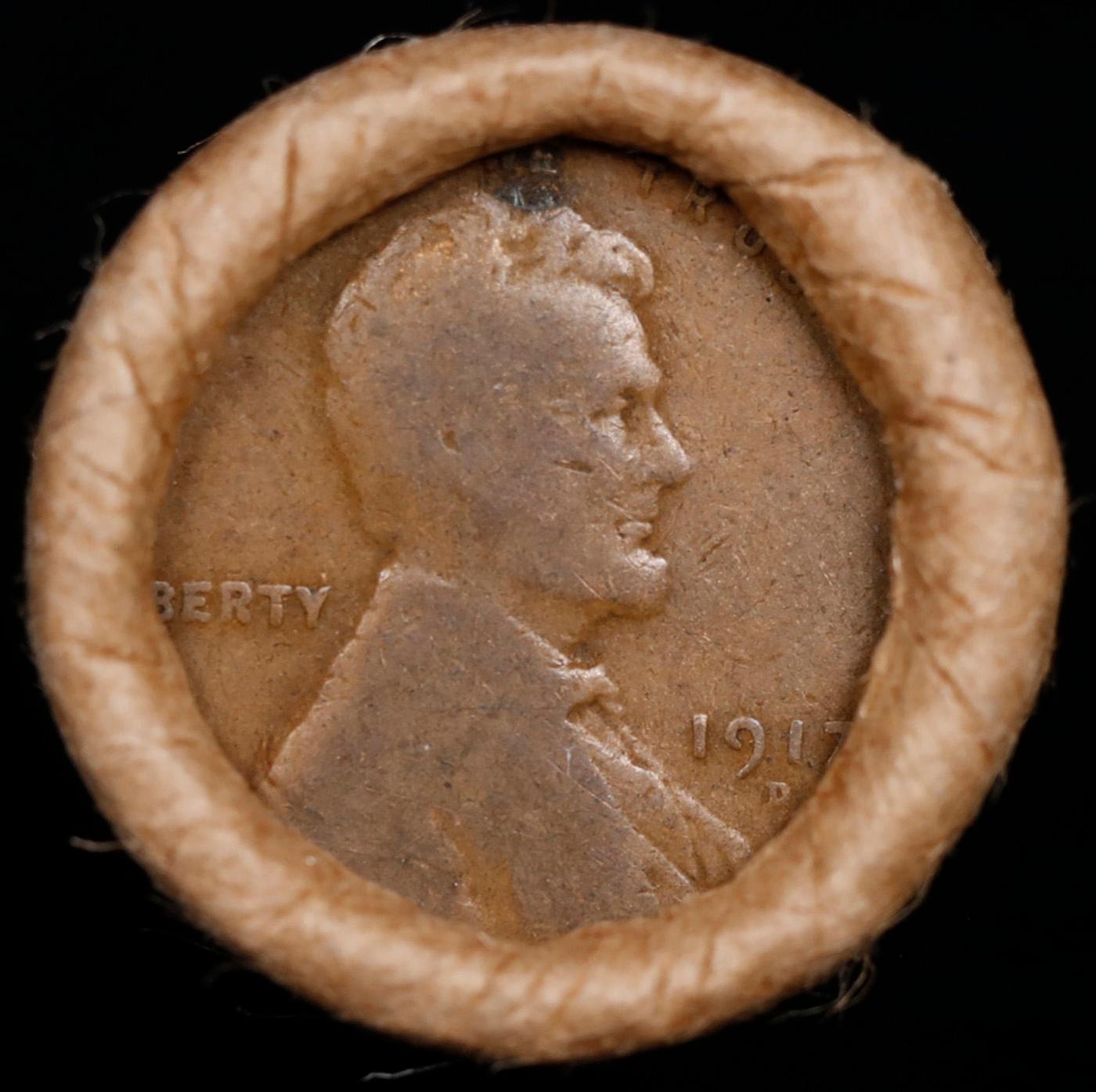 Lincoln Wheat Cent 1c Mixed Roll Orig Brandt McDonalds Wrapper, 1917-d end, Wheat other end