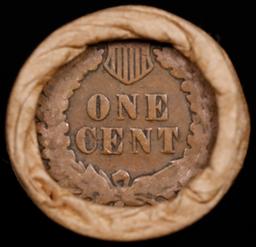 Small Cent Mixed Roll Orig Brandt McDonalds Wrapper, 1916-d Lincoln Wheat end, Indian other end, 50c