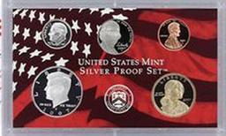 2007 United States Mint Silver Proof Set 6 Coins - No Outer Box, No Quarters