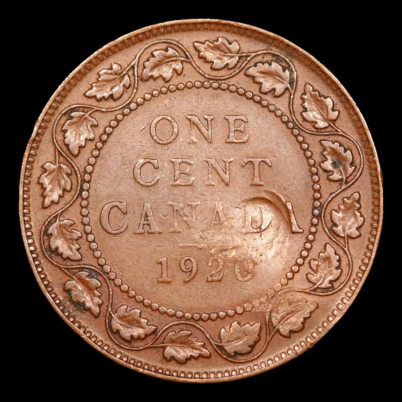 1920 Canada 1 Cent KM# 21 Grades xf+