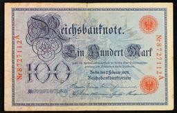 1908 Imperial germany 100 mark Note P# 33A Grades Select AU