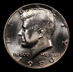 1980-d Kennedy Half Dollar 50c Grades GEM+ Unc