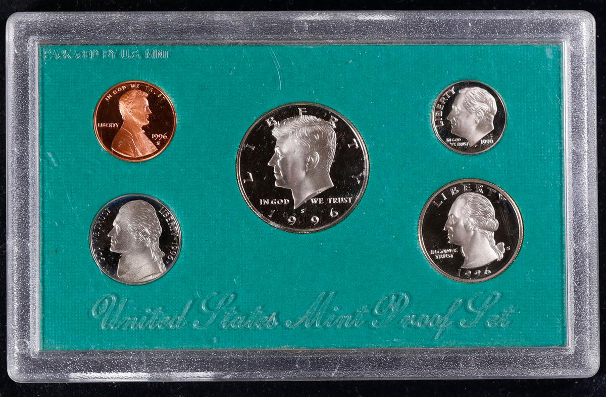 1996 United States Proof Set, 5 Coins Inside No Outer Box