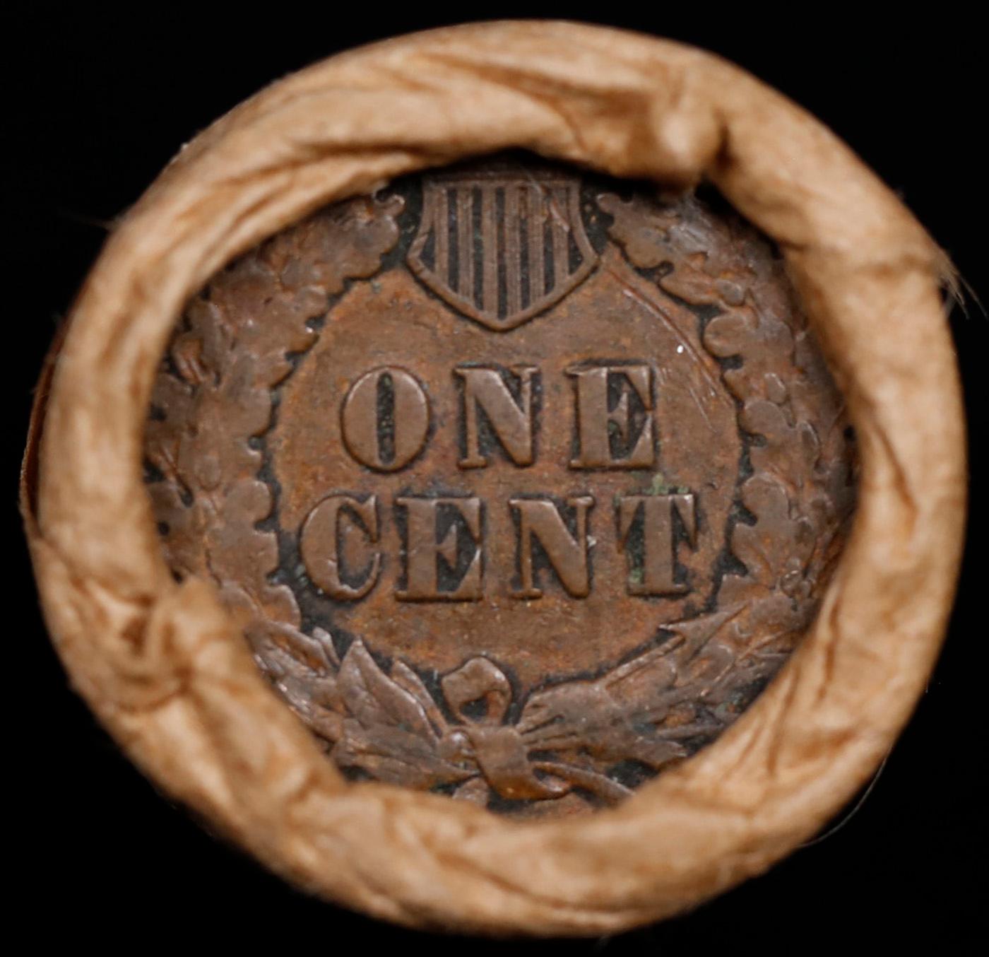 Small Cent Mixed Roll Orig Brandt McDonalds Wrapper, 1919-d Lincoln Wheat end, Indian other end, 50c