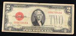 1928G $2 Red Seal United States Note Grades vf+